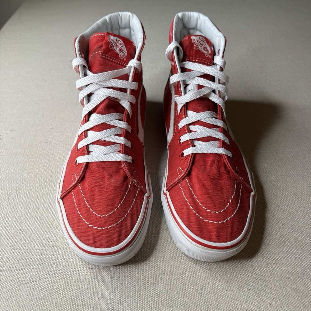 Vans SK8-Hi Red/White Men's 7.5 Women's 9